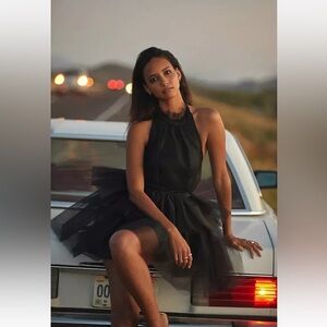 NWT Anthropologie Hutch Tulle Halter Mini Dress Size 12